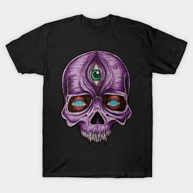 Demon skull T-Shirt by Dracuria